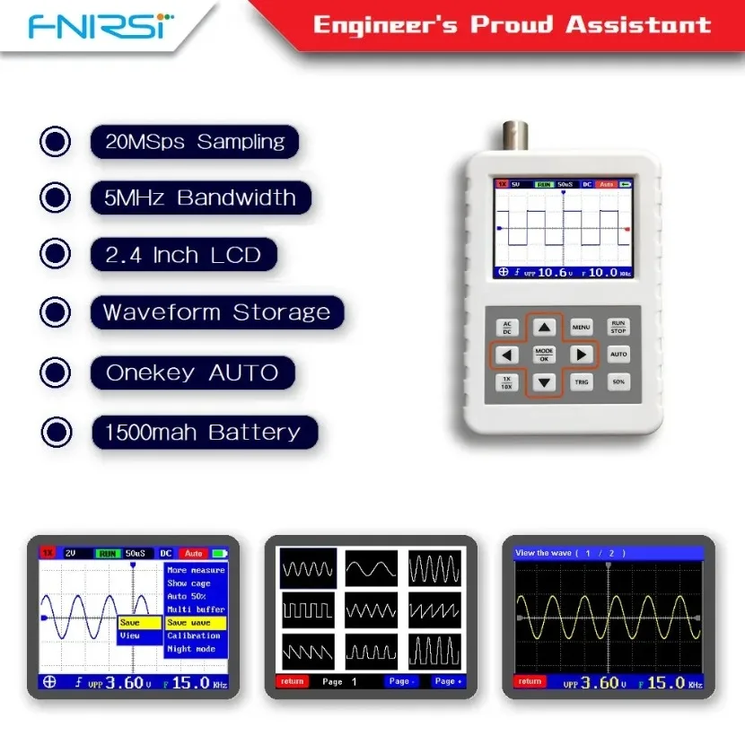 Fnirsi Digital Oscilloscope Handheld - 1PC DSO FNIRSI PRO Handheld mini