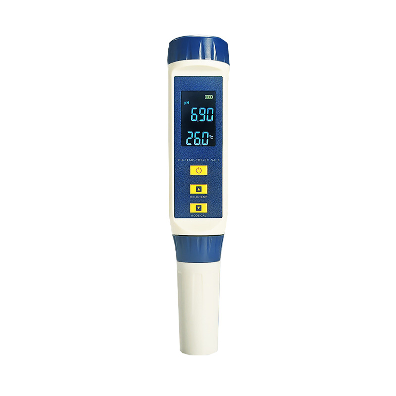 Ph Meter Digital Water Tester - Digital 5-in-1 TDS EC Tester Salinity,