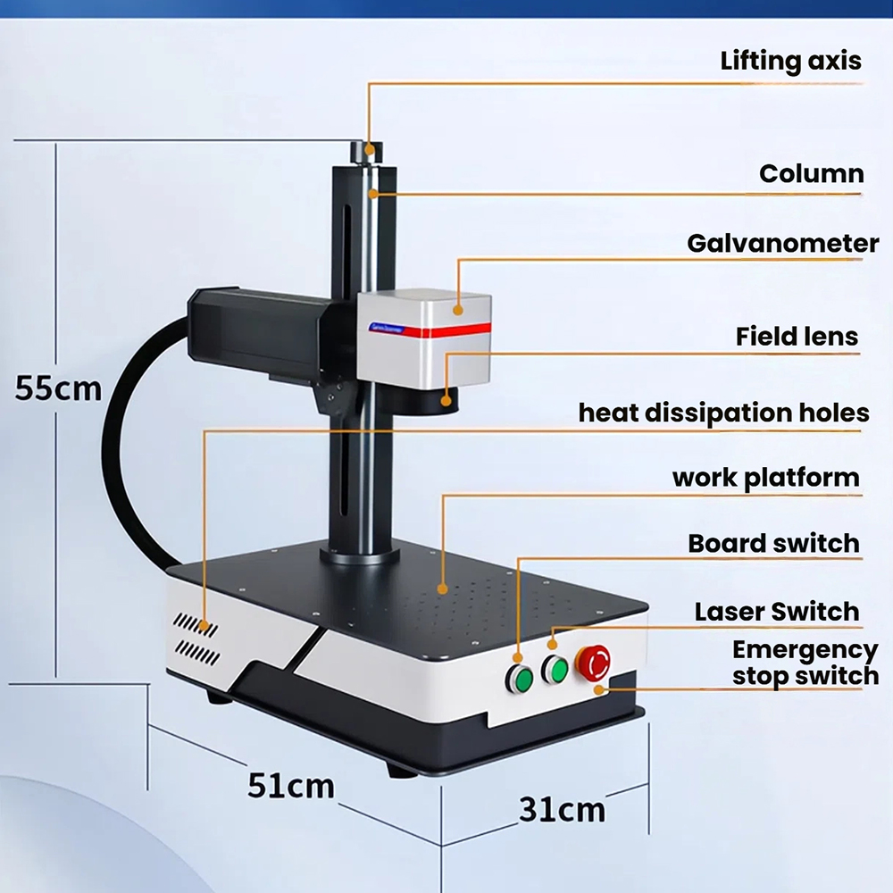Fiber Laser Marking Machine 30W - WaveTopSign 20W 30W Fiber Laser Marking