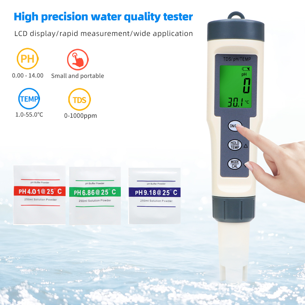 Ph Meter Digital Water Tester - Digital TDS PH Meter Temperature Tester