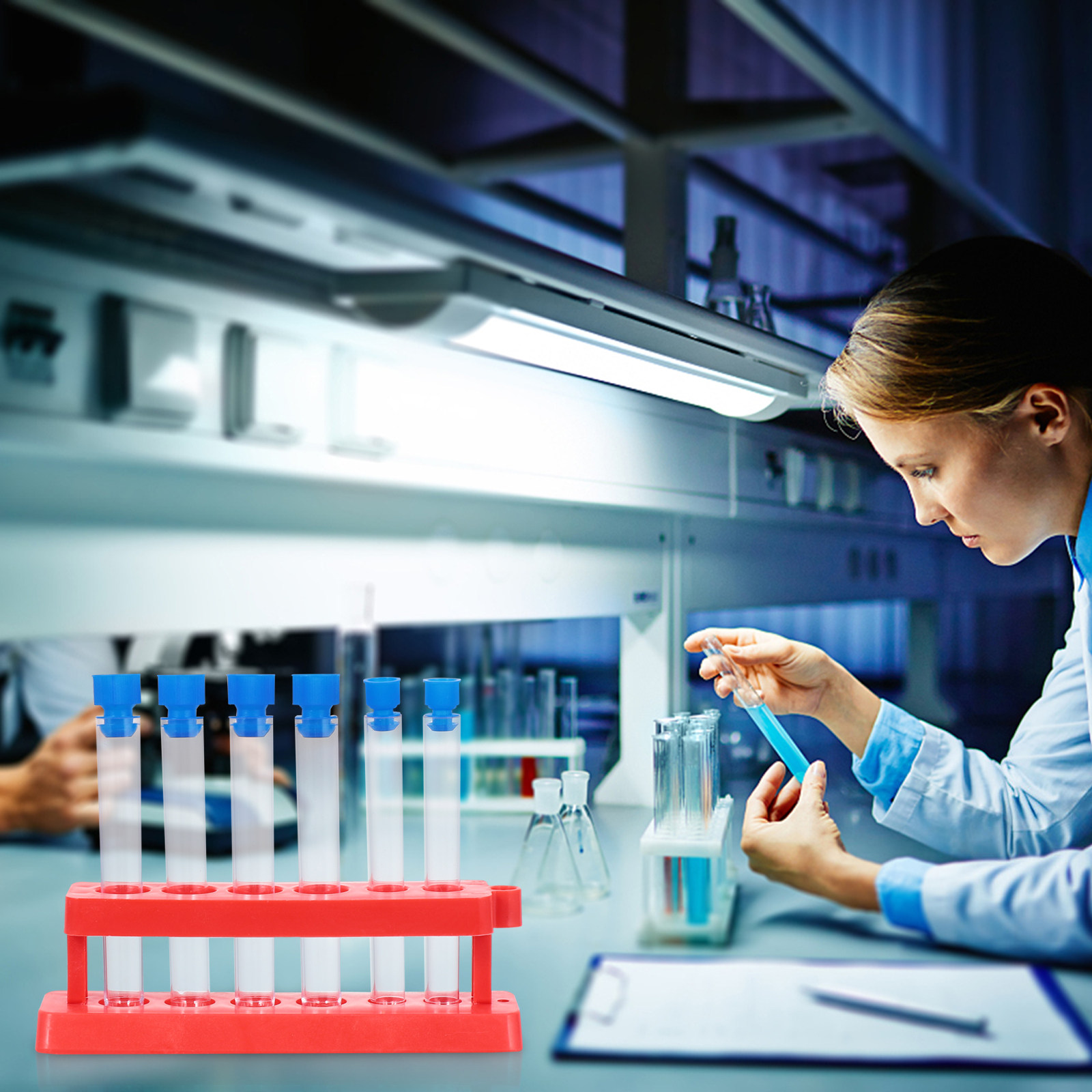 Scientific Test Tubes with Rac - Lab Equipment recension och pris