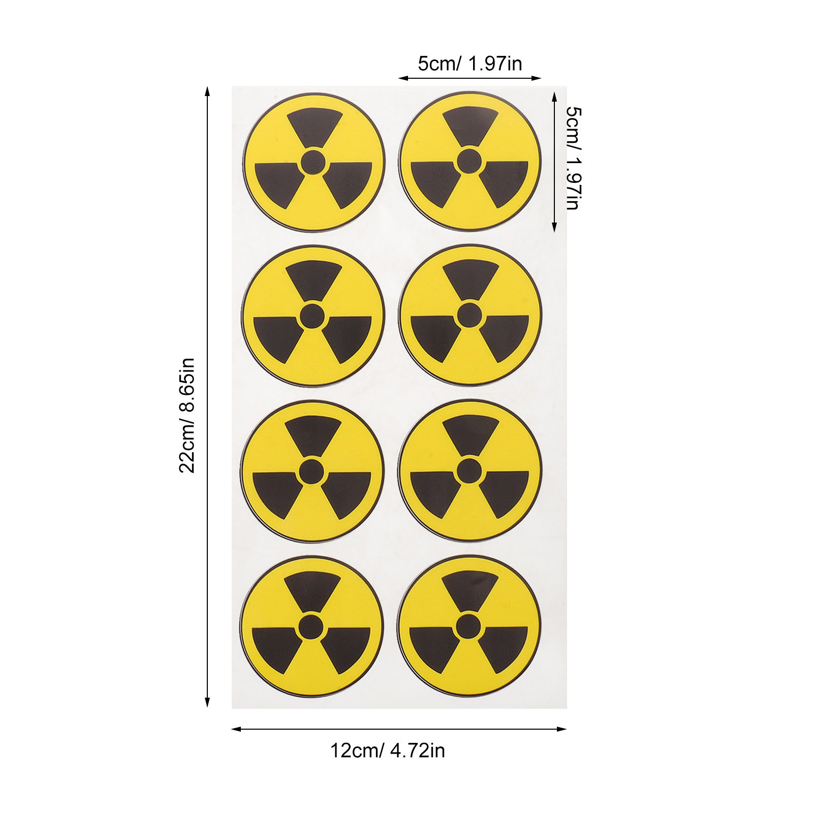 24Pcs Radiation Warning Sticke - Lab Equipment recension och pris