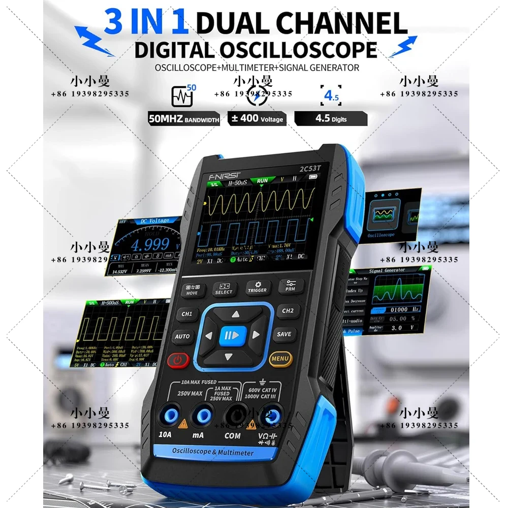 FNIRSI 2C53T Upgraded Handheld - Fnirsi Digital Oscilloscope Handheld recension och pris
